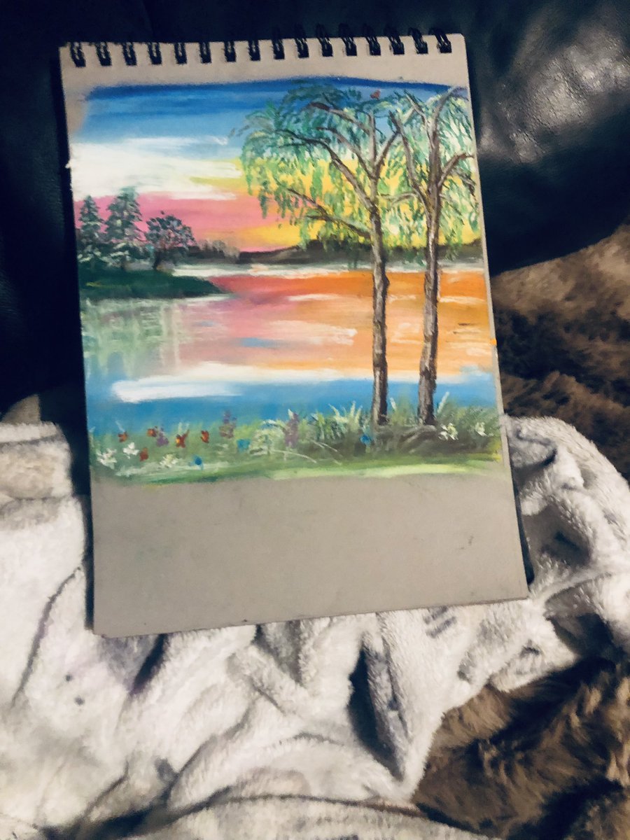 ChunkyKitCat's tweet photo. Getting a little better at oil pastels 😁 #art #artwork #selftaught https://t.co/UFeOaoUV4e