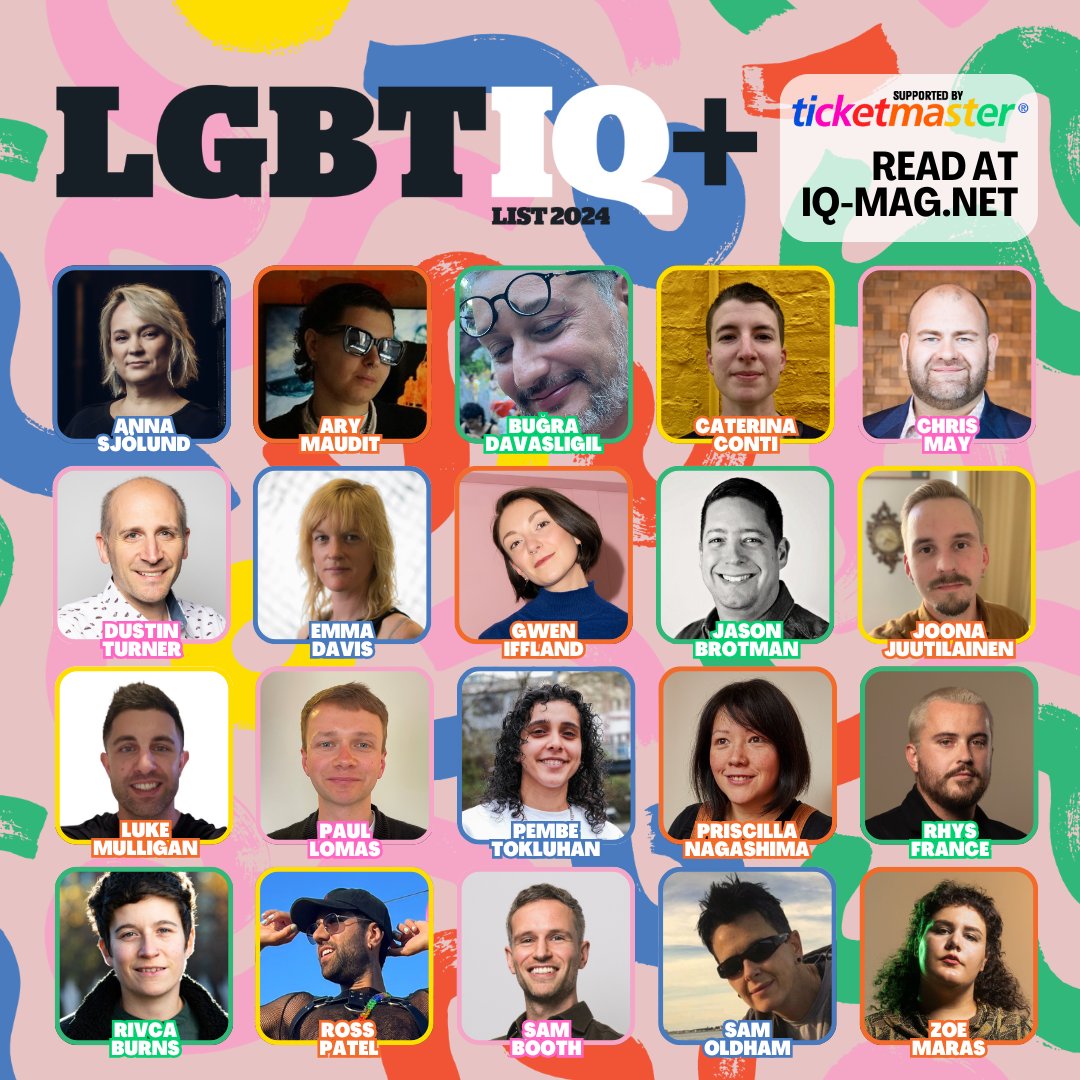 IQ_Mag's tweet photo. 🏳️‍🌈 THE 2024 LGBTIQ+ LIST 🏳️‍🌈

Our fourth annual LGBTIQ+ list has landed! Say hello to 20 queer pioneers making an impact in the international live music business and beyond, nominated by our readers and verified by our esteemed steering committee.

🔗: https://t.co/rfNvG3L1uQ https://t.co/jjF6gRxaiI