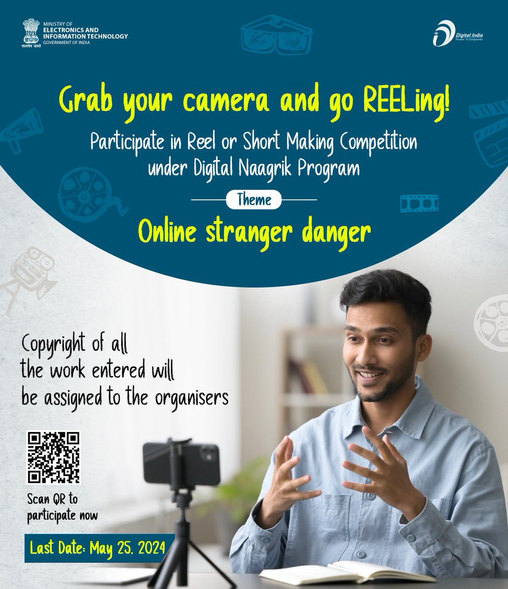 Are you a content creator? Participate in the Digital Naagrik Programme’s reels & youtube shorts making competition to explore your creativity with #cybersecurity. #DigitalIndia #cybersurakshitbharat @InfoSecAwa