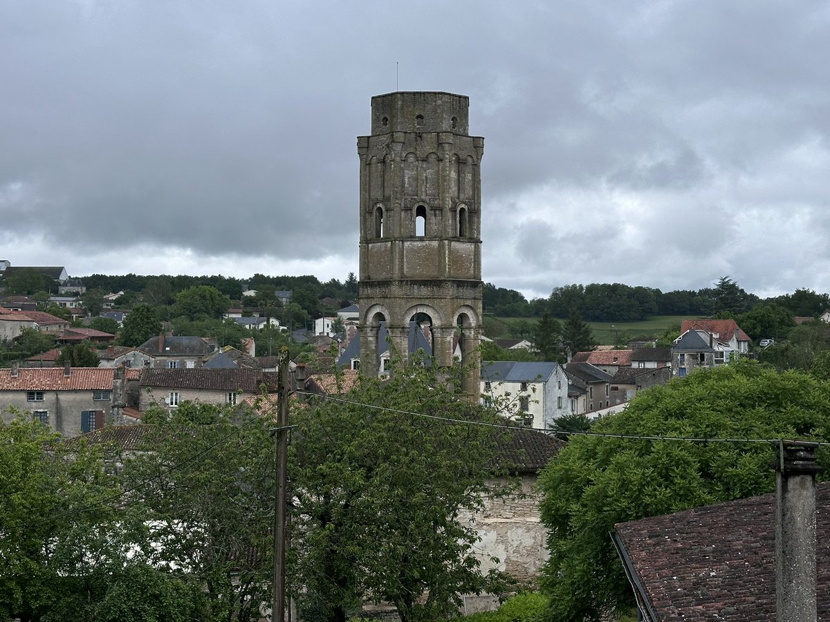 Visit to Charroux today lovely village with the ruins of a Benedictine Abbey.