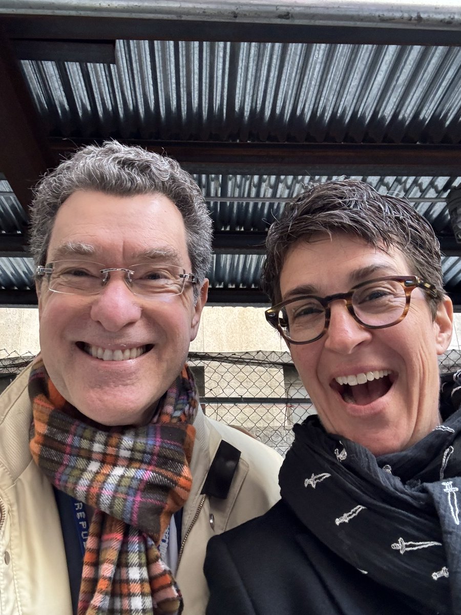 With the great one @maddow waiting to enter court for Day 20 of the Trump Trial