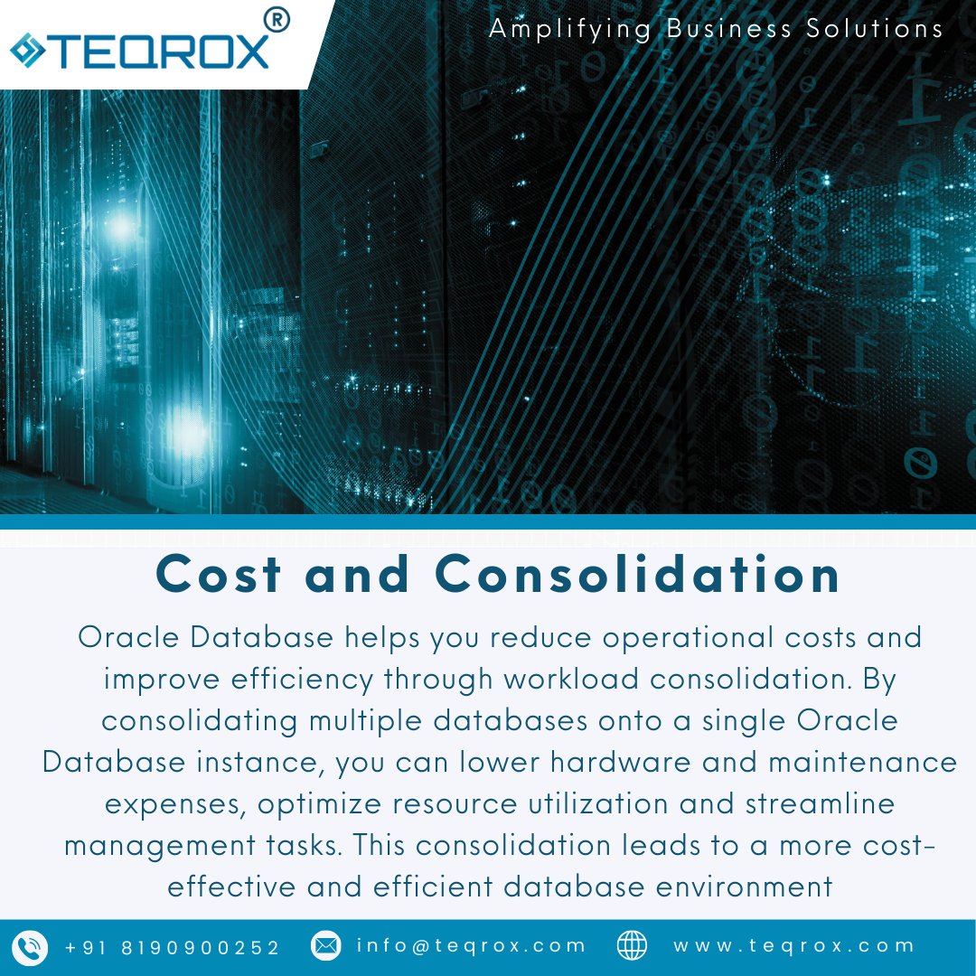 Teqroxsolutions's tweet image. 🚀 Elevate your data strategy with Oracle Database
🧑💻 Discover why Oracle Database is the choice for leading businesses
#databasemanagement #oracle #oracledatabasemanagement #datasolutions #datainfrastructure #informartiontechnology #teqrox