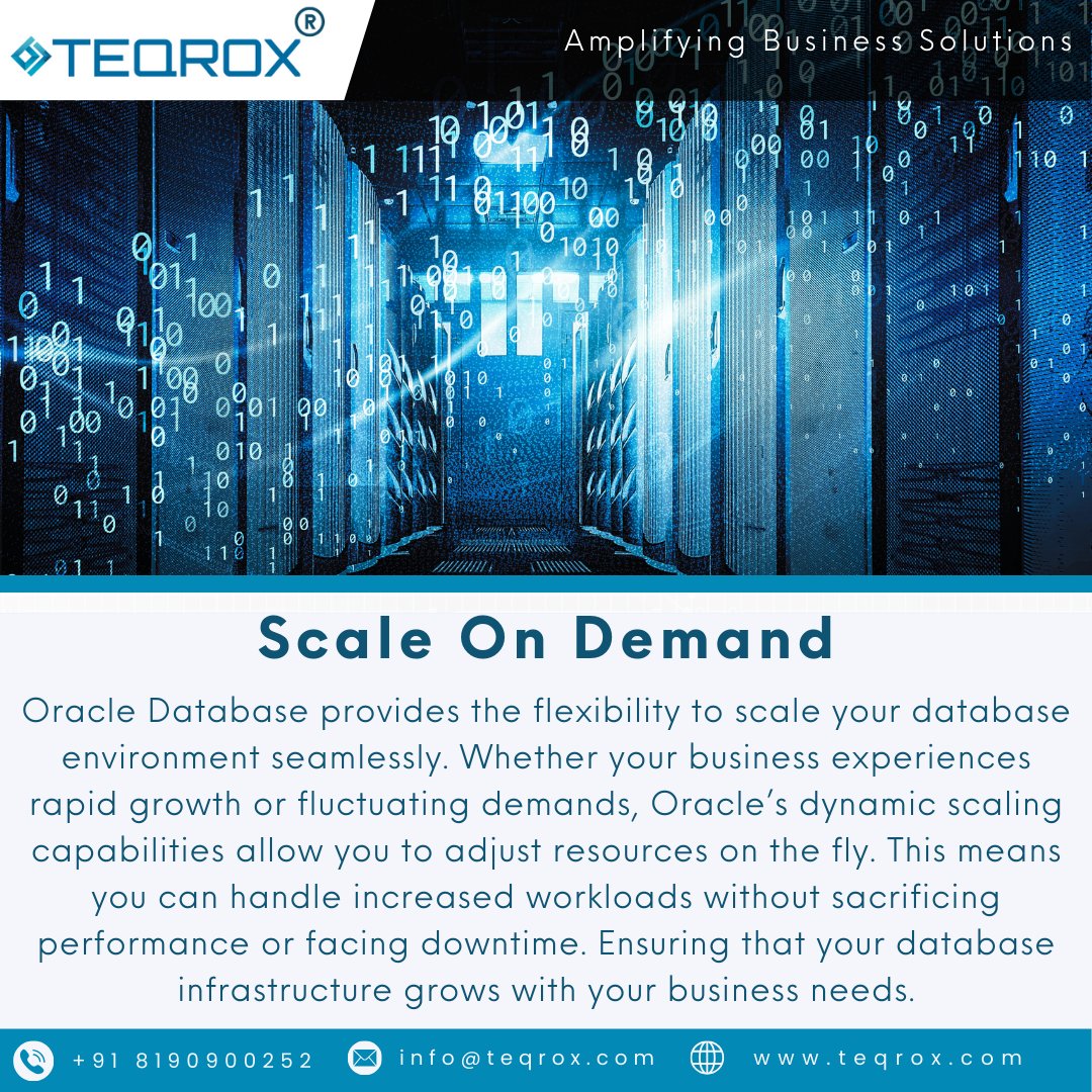 Teqroxsolutions's tweet image. 🚀 Elevate your data strategy with Oracle Database
🧑💻 Discover why Oracle Database is the choice for leading businesses
#databasemanagement #oracle #oracledatabasemanagement #datasolutions #datainfrastructure #informartiontechnology #teqrox