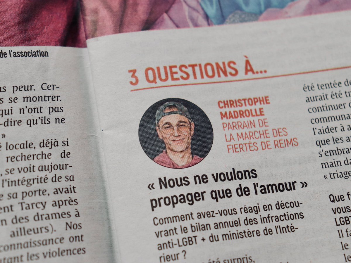 christmadrolle's tweet photo. Un grand merci à @UnionArdennais pour la visibilité accordée à cette #MarcheDesFiertés de Reims 2024 organisée par @ExaequoReims. Une couverture et une double page… difficile de faire mieux. En plus, c’est ecrit avec beaucoup de bienveillance et les photos sont top. Merci, merci, merci !

🏳️‍🌈🏳️‍🌈🏳️‍🌈

Article : Sophie Bracquemart
Photos : Stéphanie Jayet