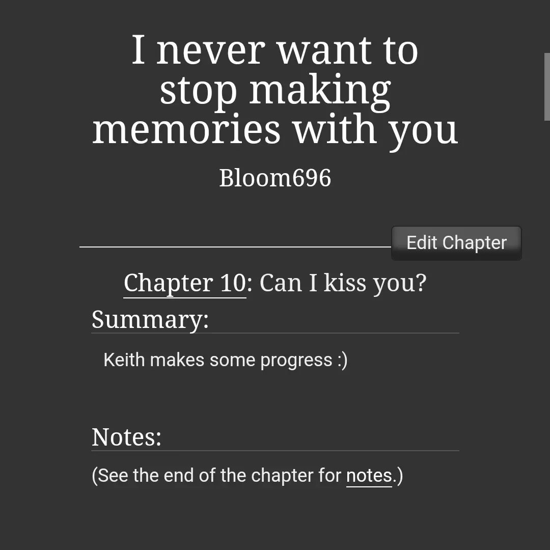 Ch 10 is up on ao3 💗 
archiveofourown.org/works/41871432
