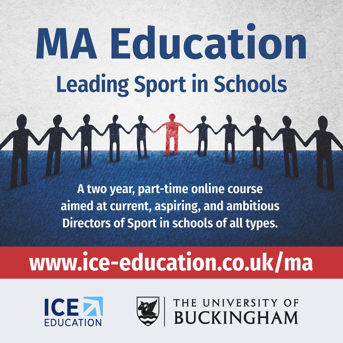 Applications are open now for our MA course in Leading School Sports in partnership with the University of Buckingham. The course is delivered 100% online making it ideal for those working overseas. Click here to find out more bit.ly/3S0ED1z