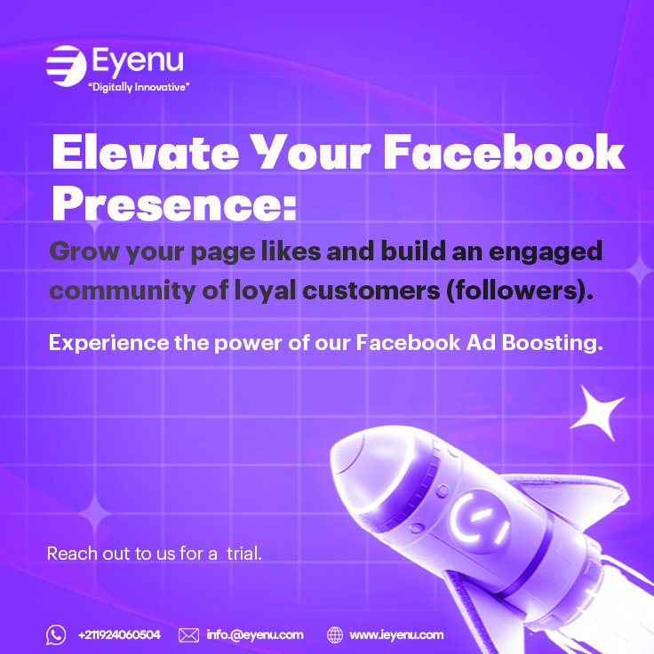 Facing challenges with low Facebook page likes, followers, or minimal engagement?

Reach out to us, and let's work together to boost your presence and expand your reach.
#socialmediaexpert #Boosting #ads #eyenu