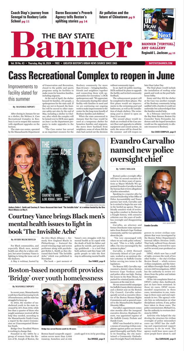 A great way to start the week is to catch up on all the urban news in #TheBanner. #BlackPress #BlackOwnedSince1965 baystatebanner.com