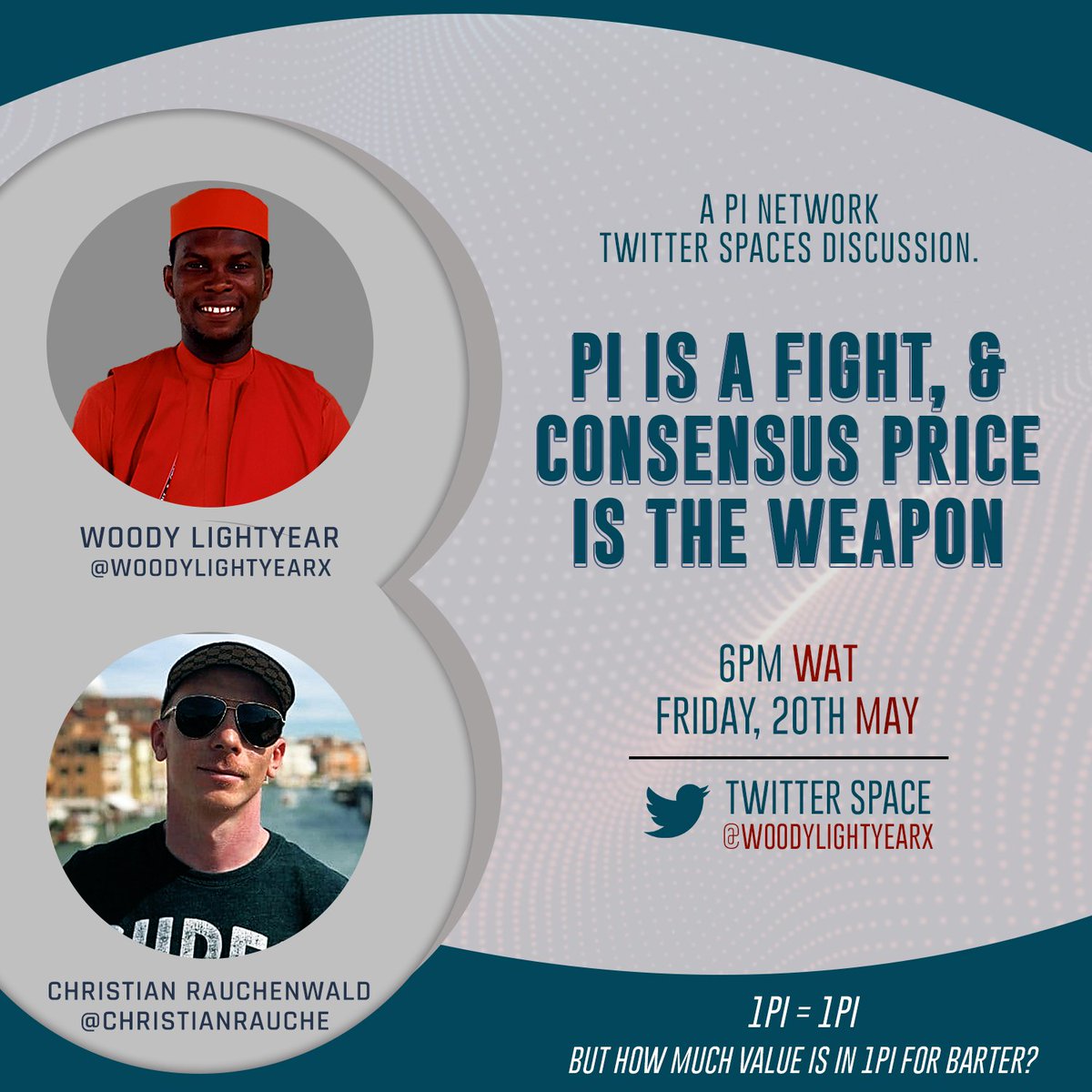 20th May, 2022. Today marks the 2 year anniversary of the commencement of the GCV movement, known then as #PiConsensus. On this day, 2 years ago, I started a series of four Pi Twitter Space conferences tagged 'Pi is A Fight, and Consensus Price is the Weapon'. This tag was