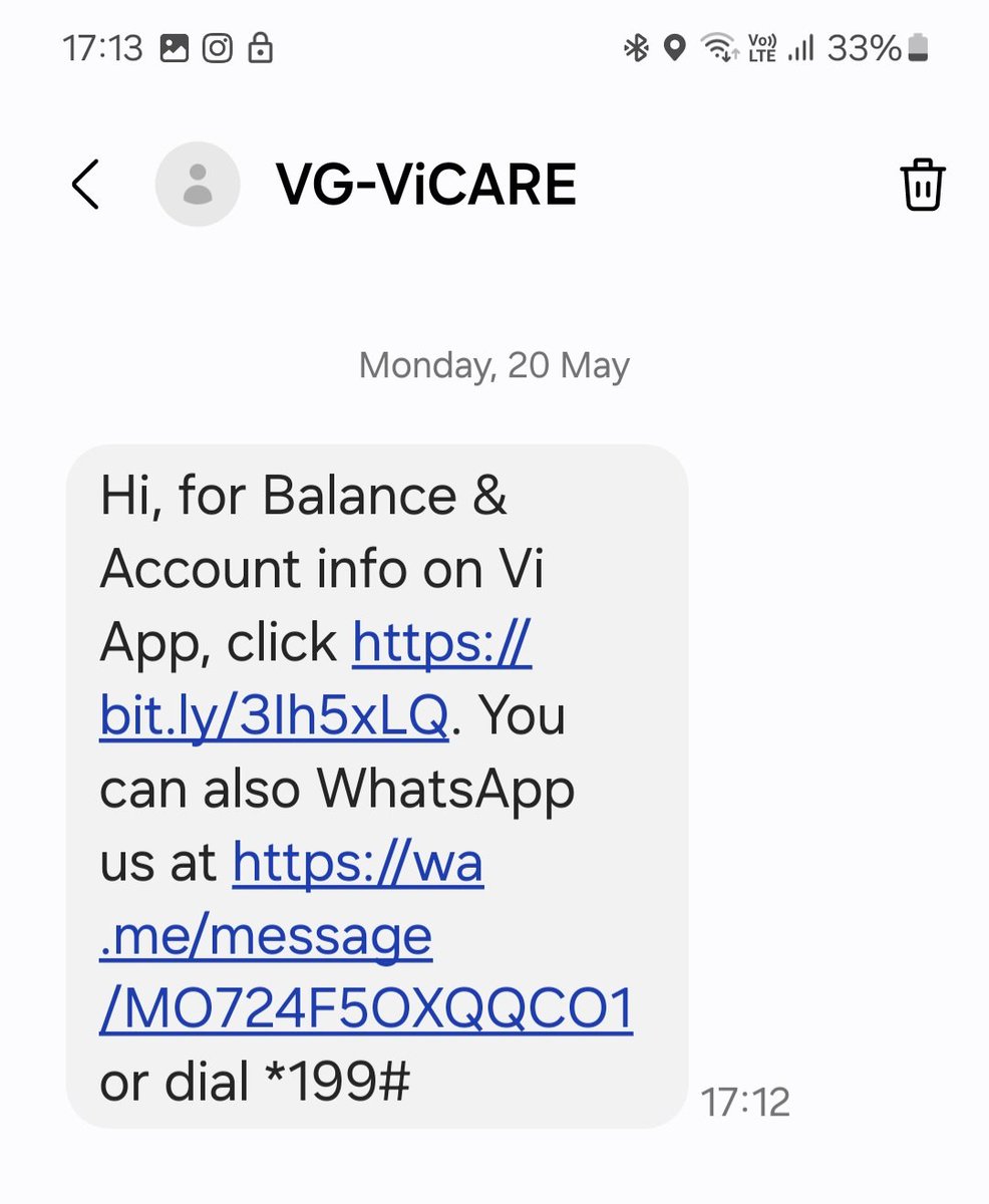 @PNJoshiAMC @ViCustomerCare @AdityaBirlaGrp @TRAI @devusinh @jagograhakjago @DoT_India @vodafoneIN_Fdtn @VodafoneGroup @pib_comm @PMOIndia @vodafone @BSNLCorporate #VI 19 May 2024 (5) Go for anything but not #VODAFONE Don't you know that my number is already TOTAL DND? Why is this message sent? To harass customers? Vodafone itself is violating DND. All your schemes can be seen on your website. Why harass is with SMS? Don't blindly keep