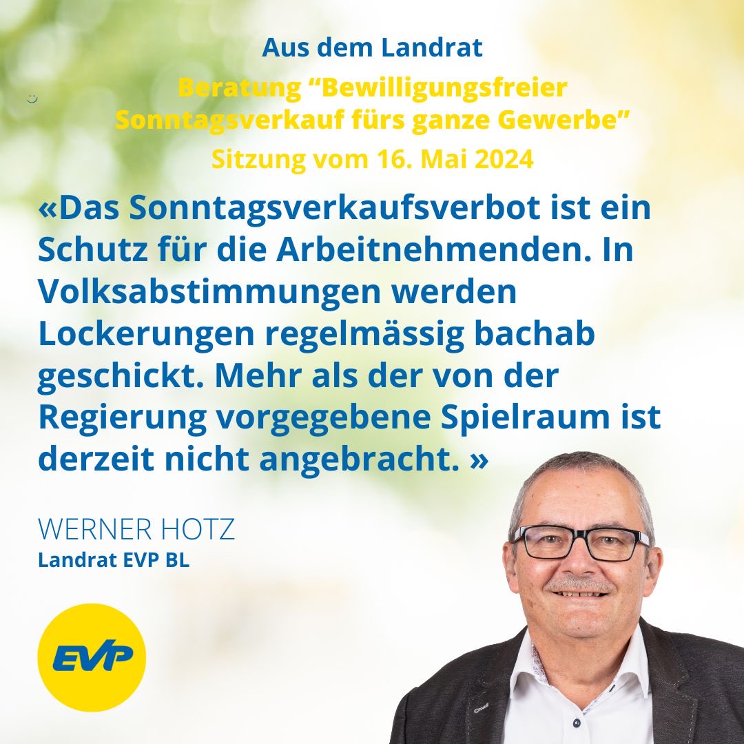 Das Sonntagsarbeitsverbot sollte nicht leichtfertig aufgeweicht werden!