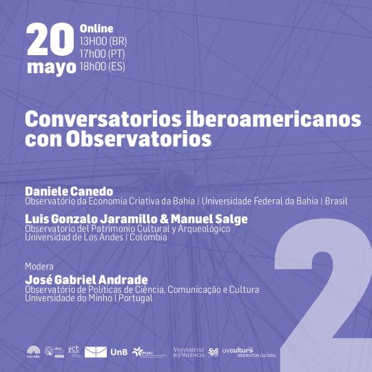 📣 Hoy empieza el segundo encuentro de “Conversatorios iberoamericanos con Observatorios” coorganizado por el Observatori Cultural UV. Únete para escuchar a @danielecanedo; Luis Gonzalo Jaramillo y Manuel Salge y @jgabrielandrade 🤳🏻Conéctate gratis a 18h: bit.ly/PolObs2024