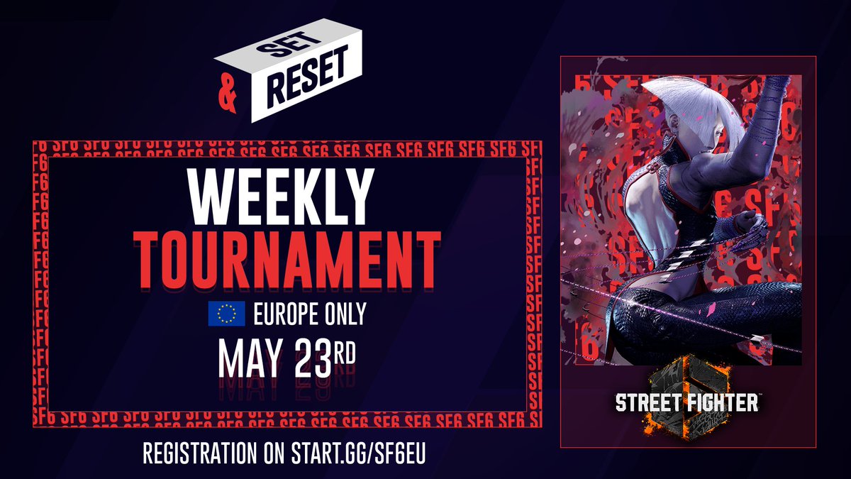 Akuma is now available in Street Fighter 6! Don't you want to see him in action? Then, you still have a few more hours to register to #SetAndReset 🤩 start.gg/sf6eu