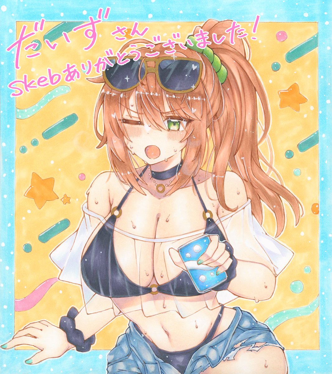 itinoseharuka14's tweet photo. Skebで描いたプリコネの現実水着クロエ(創作衣装)です✨️

https://t.co/3Om79I2bo5 #Skeb #Commission https://t.co/lZpf8ZyVtF