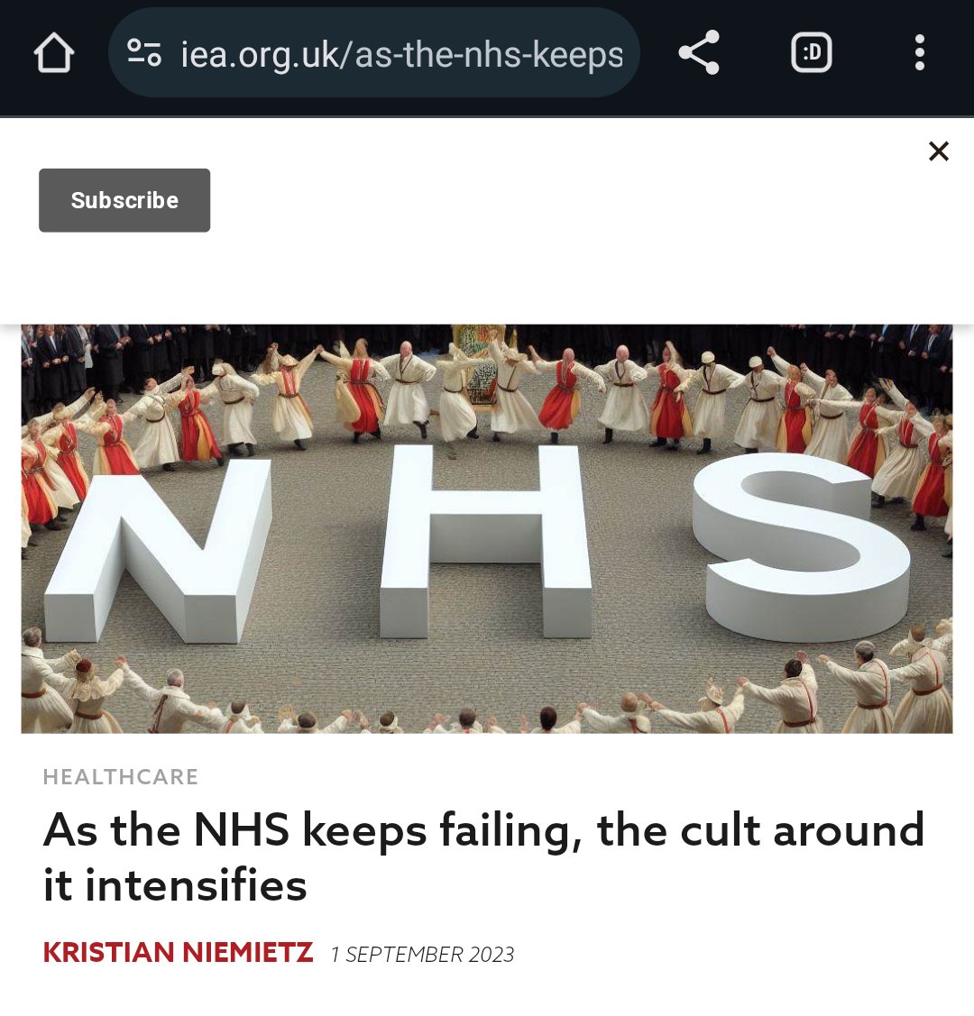 For Reem Ibrahim and her colleagues at the anonymously-funded, neoliberal Institute for Economic Affairs, the NHS isn't a public service, it's a cult. Their hatred for it is unrelenting. #politicslive iea.org.uk/as-the-nhs-kee…