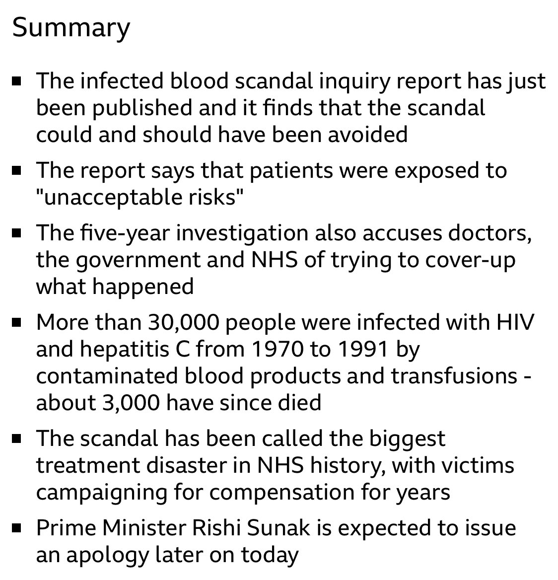 The infected blood scandal happened because we lowered standards to save £ Cheap blood was bought from prisons in the US - It was known to be riskier but cheaper Thousands of patients were exposed to this known risk by complicit Doctors Dropping standards for convenience is