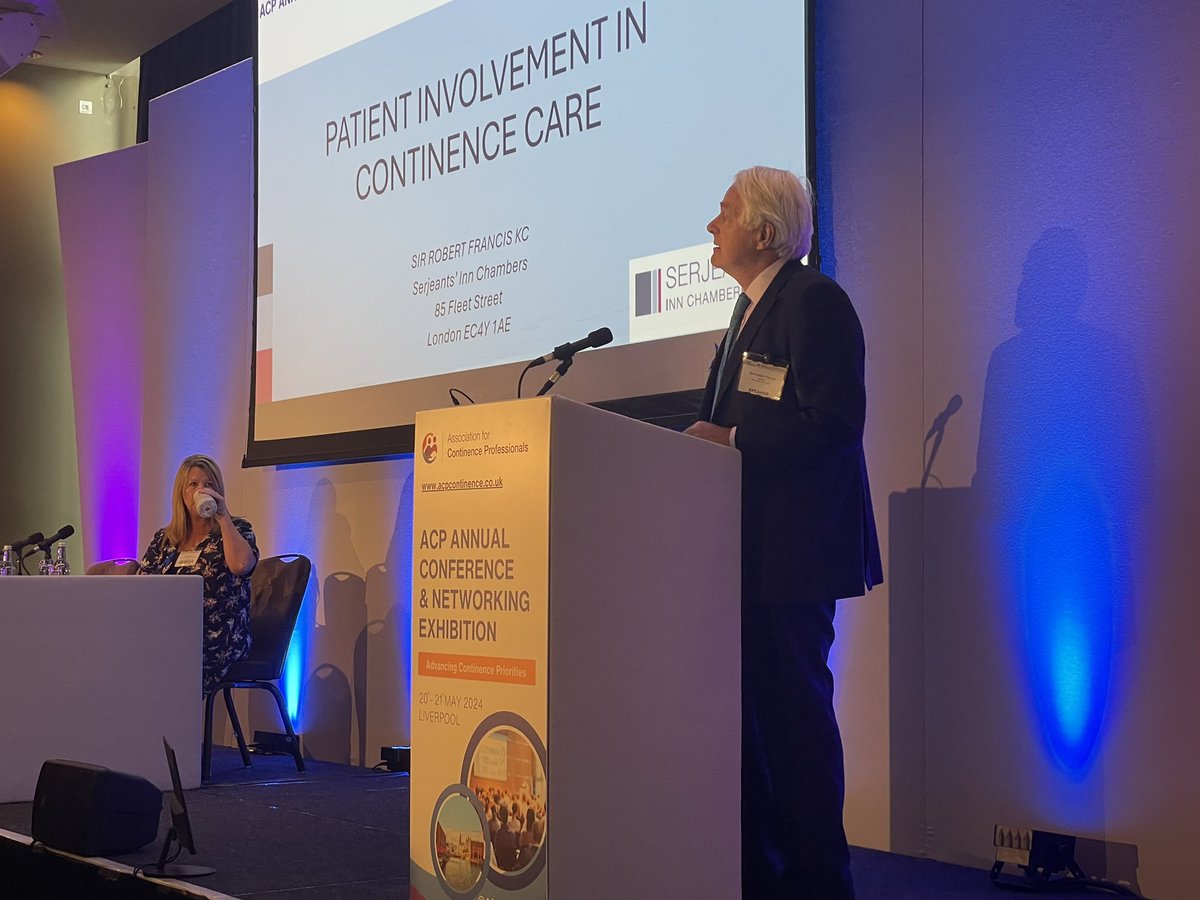 We’ve just had an excellent introduction from Polly Weston and the rest of the ACP executive committee followed by a fantastic keynote from Sir Robert Francis KC to introduce the theme of advancing continence priorities.   #urologynews #ACPConf24