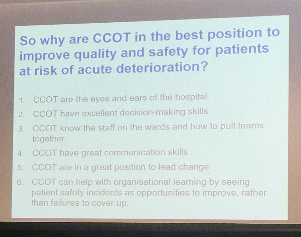 Excellent talk on improving quality and safety for deteriorating patients #norf