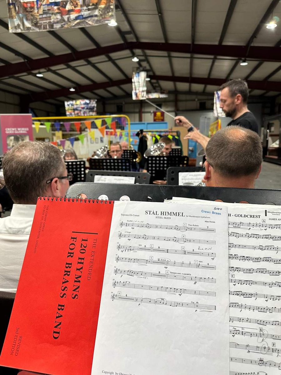 CreweBrass's tweet photo. Great rehearsal on Friday night, the usual laughs and welcoming 2 new players!
We still need cornets and percussion so get in touch.
#crewebrassband #family #brassvacancy https://t.co/9vhMSeV7aT