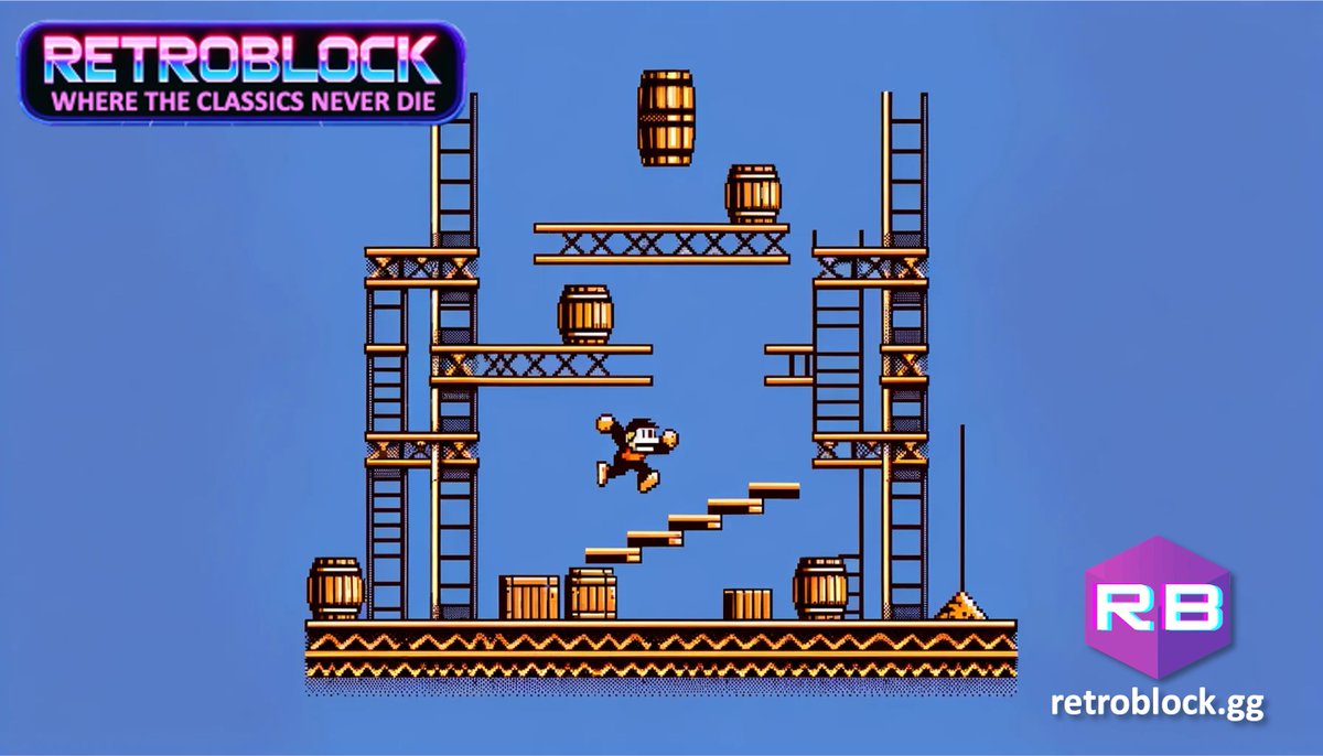 🎮 Fun Fact! Did you know in the original Donkey Kong (1981), Mario was actually called 'Jumpman' and he was a carpenter, not a plumber? 🛠️ 
Experience classic games in a new and disruptive way with #RETROBLOCK!

#RetroGaming #DonkeyKong #GameFi #web3‌‌ #base #based