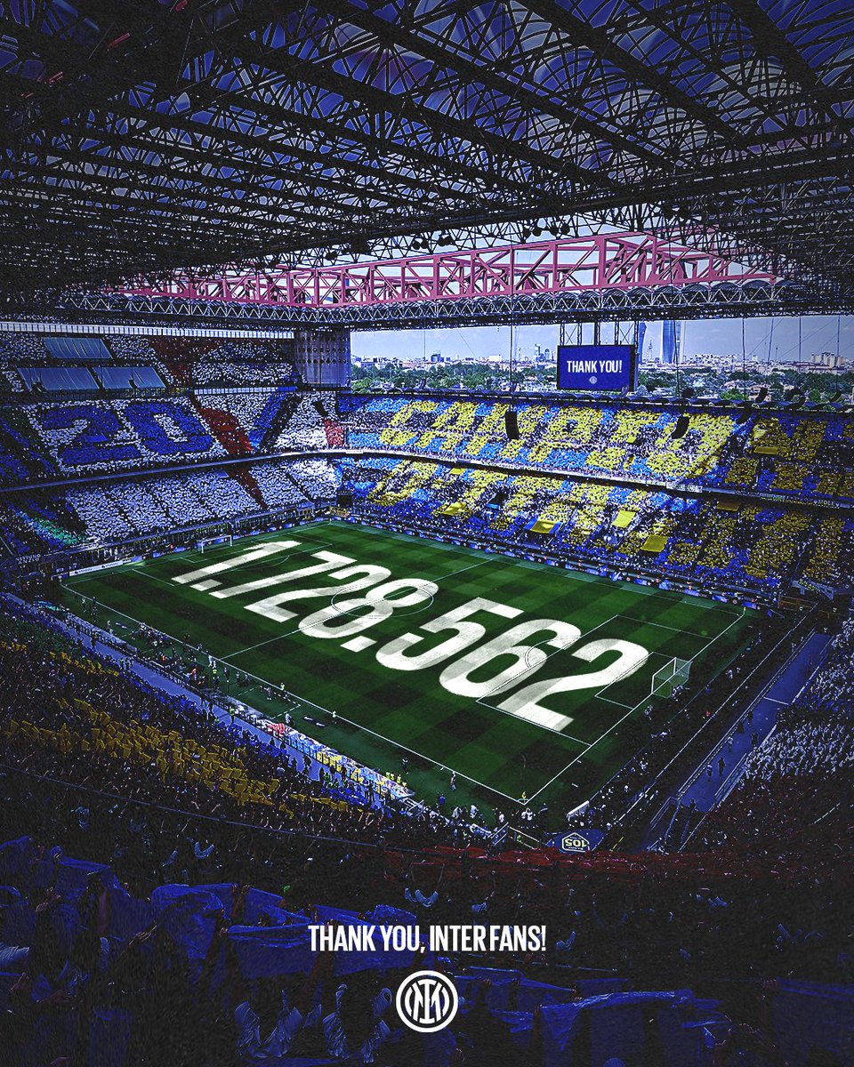 Inter's tweet image. Grazie #InterFans, siete i migliori 👏🖤💙

#ForzaInter #IM2Stars