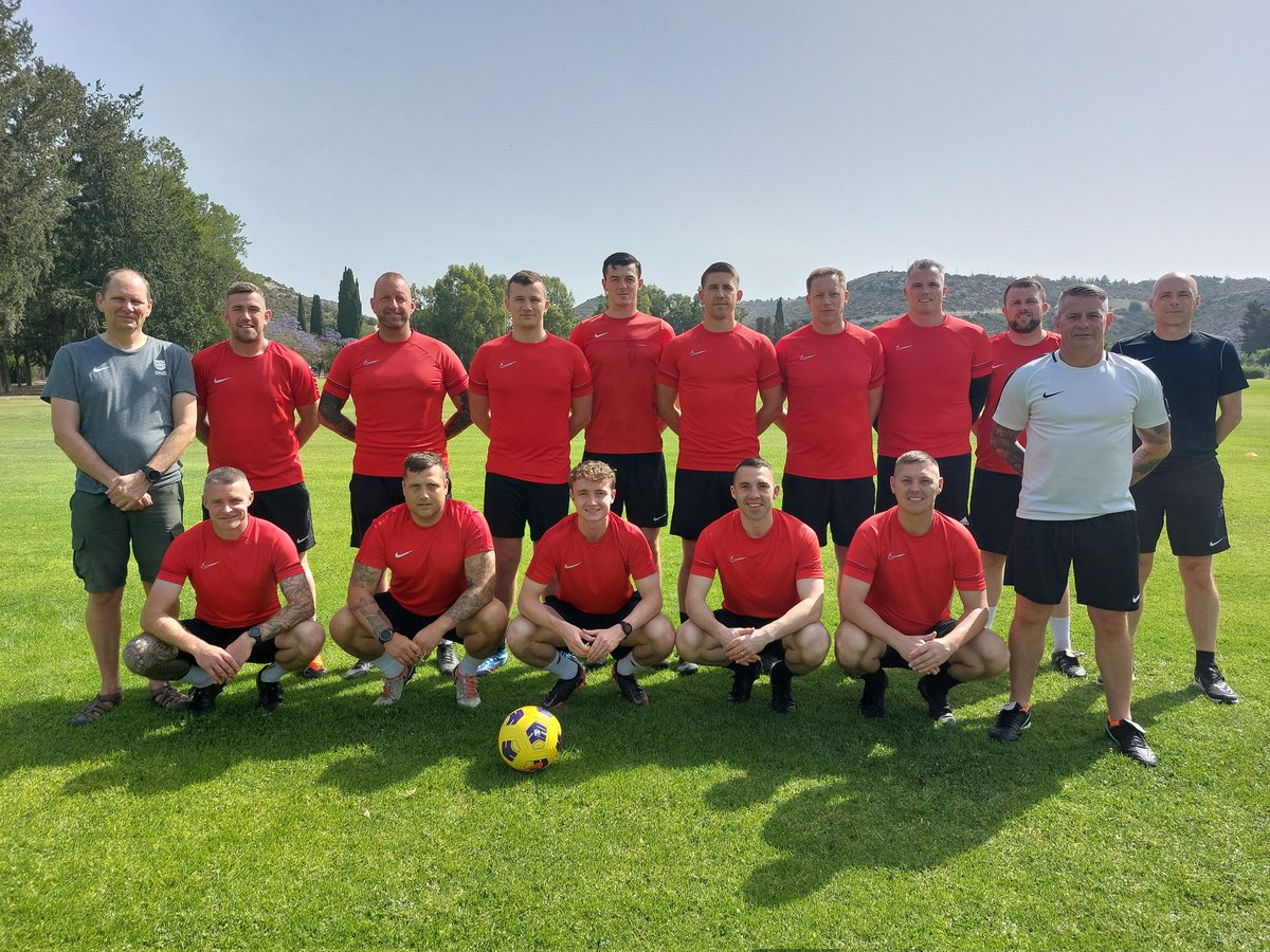 Another early morning training session for the Army Reserve Football Team. Next outing will be the match against RAF Akrotiri on Tuesday, kick off 17.00hrs