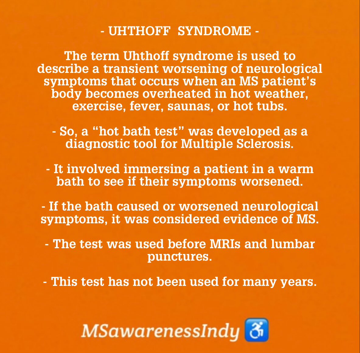 Chronic Illness #TermOfTheDay 

- UHTHOFF  SYNDROME -