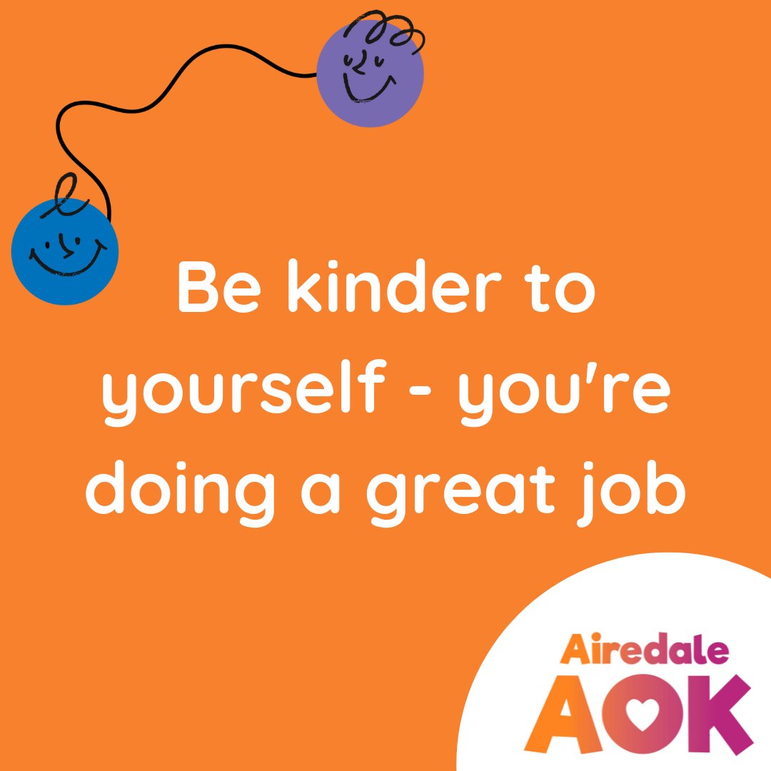This #AOKMonday is a simple one but one we often forget 🧡 As well as being kind to others, remember to be kind to yourself, you're doing a great job 👍 #ShowYourLoveForAiredale #CareForAiredale #AOKMonday #Bekind #Weareamazing