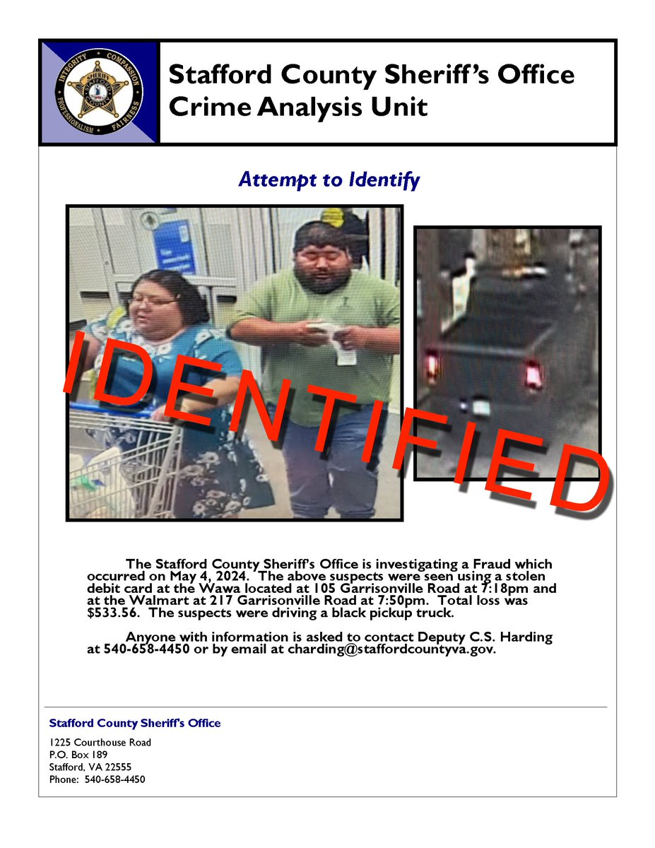 Identified: The two suspects pictured have been identified. Thank you to everyone who submitted tips.