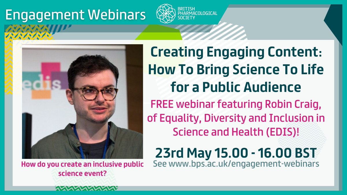 How do you create an inclusive public science event? 🤔

Join Robin Craig, a professional science communicator from @edisgroup as he shares his insights.

Register for our free webinar: my.bps.ac.uk/events/details…

#InclusiveEvents #EDIinSTEM #PublicEngagement #EDI