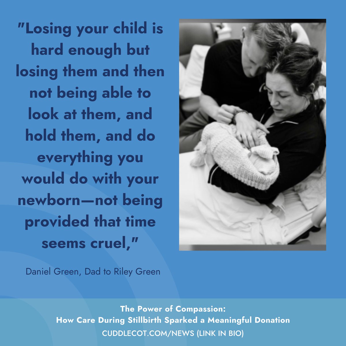 💙 A Fathers Perspective and the Power of Compassion: How Compassionate Care Sparked a Meaningful Donation 
➡ To read the full story visit: cuddlecot.com/a-legacy-of-lo…
#CompassionateCare #BereavementSupport #GrievingFamilies #CuddleCot #BabyLoss #StillbirthSupport #InfantLoss