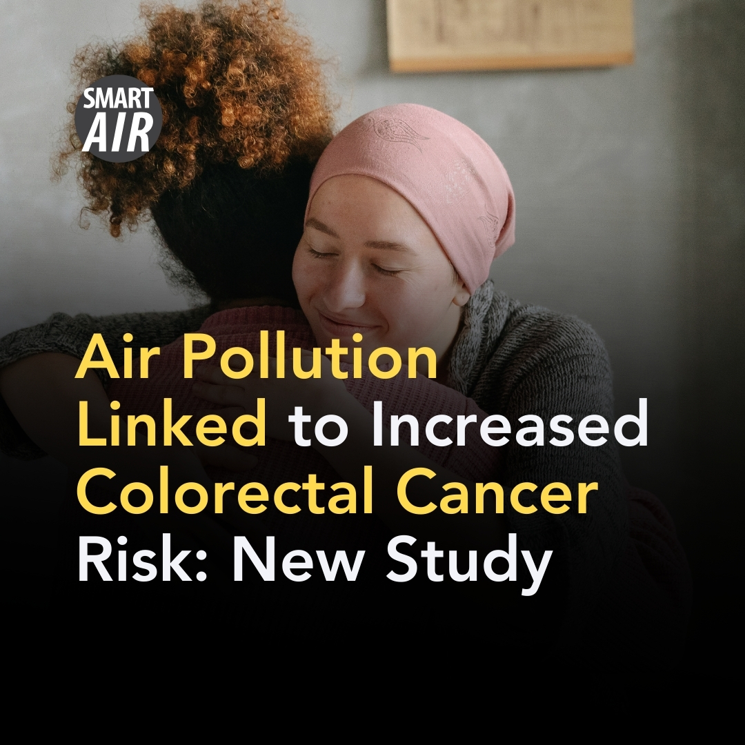 A new study shows that #airpollution can increase your risk of colorectal cancer (CRC) and lower survival rates. By studying over 428,000 people from the UK Biobank, researchers found that more exposure to air pollution means higher chances of getting CRC and poorer survival