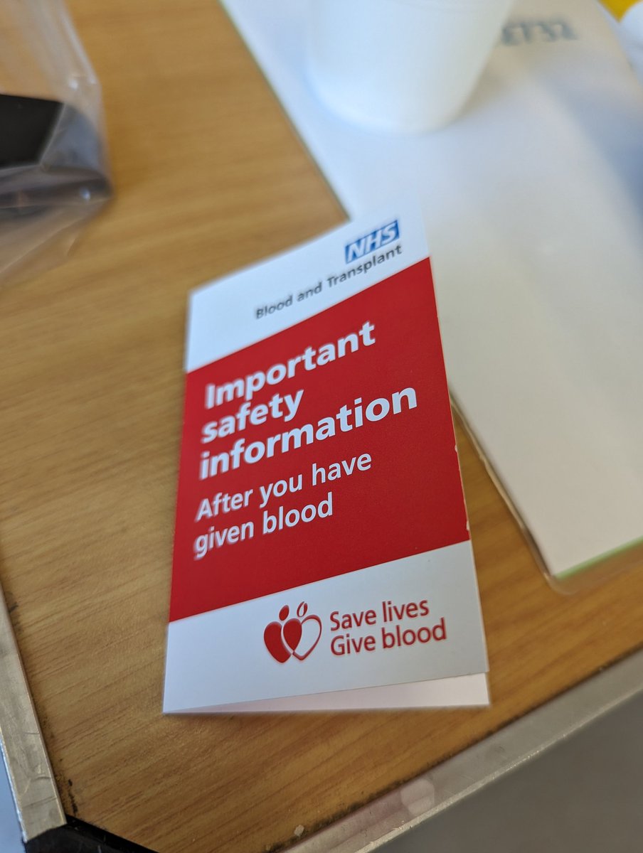 Just donated blood! Please consider donating if you can over at blood.co.uk