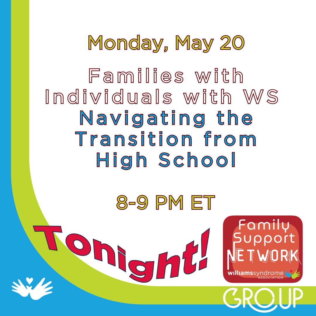 Some have described turning 18 for people with WS as falling off the support cliff. The Navigating the Transition from High School group hopes to create a softer landing for families.
Register at: williams-syndrome.org/events
#WSAgroup #WSHighSchoolTransition #WSHSgrad #WSAFSN #WSA