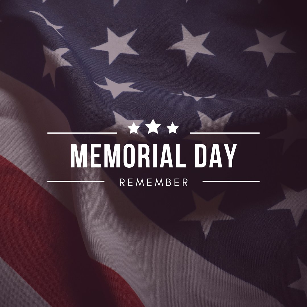 Just a reminder, we will be closed next Monday, 5/27/2024 in observation of Memorial day.