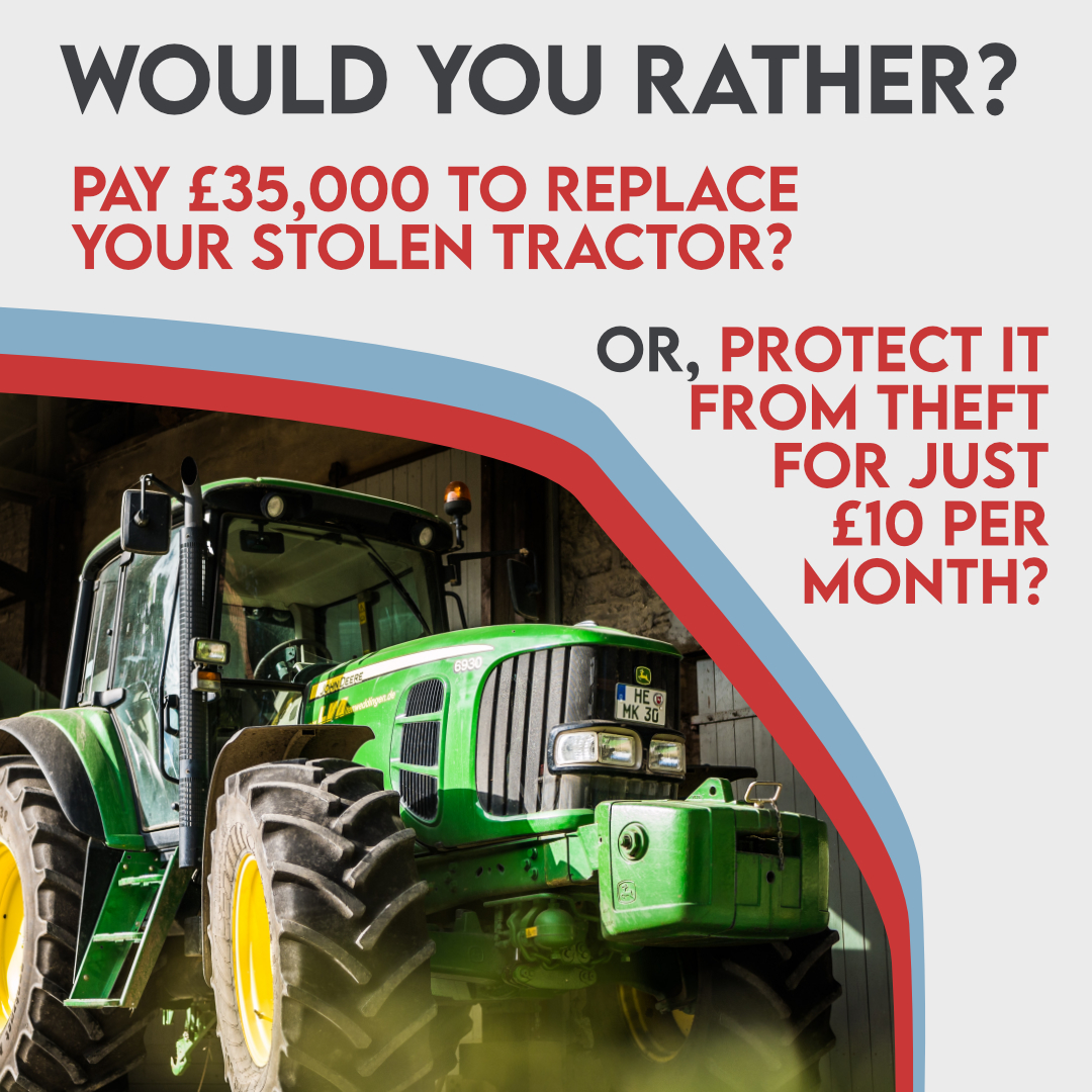 Tough choice time! Would you rather fork out £35,000 to replace your stolen tractor or safeguard it from theft for just £10 a month? The choice seems clear to us! Invest in peace of mind and protect your hard-earned investment.  #vehiclesecurity #gpstracker #vehicletracker