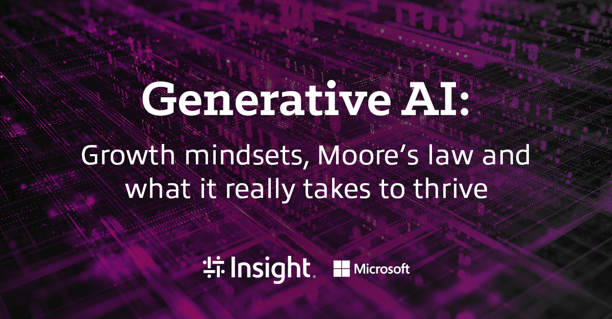 What mindset will separate the front-runners from stragglers when it comes to AI in the workplace? Insight CEO Joyce Mullen and Microsoft President Kevin Peesker sat down for a great conversation about what it takes. Watch it now: ms.spr.ly/6019YZYnl