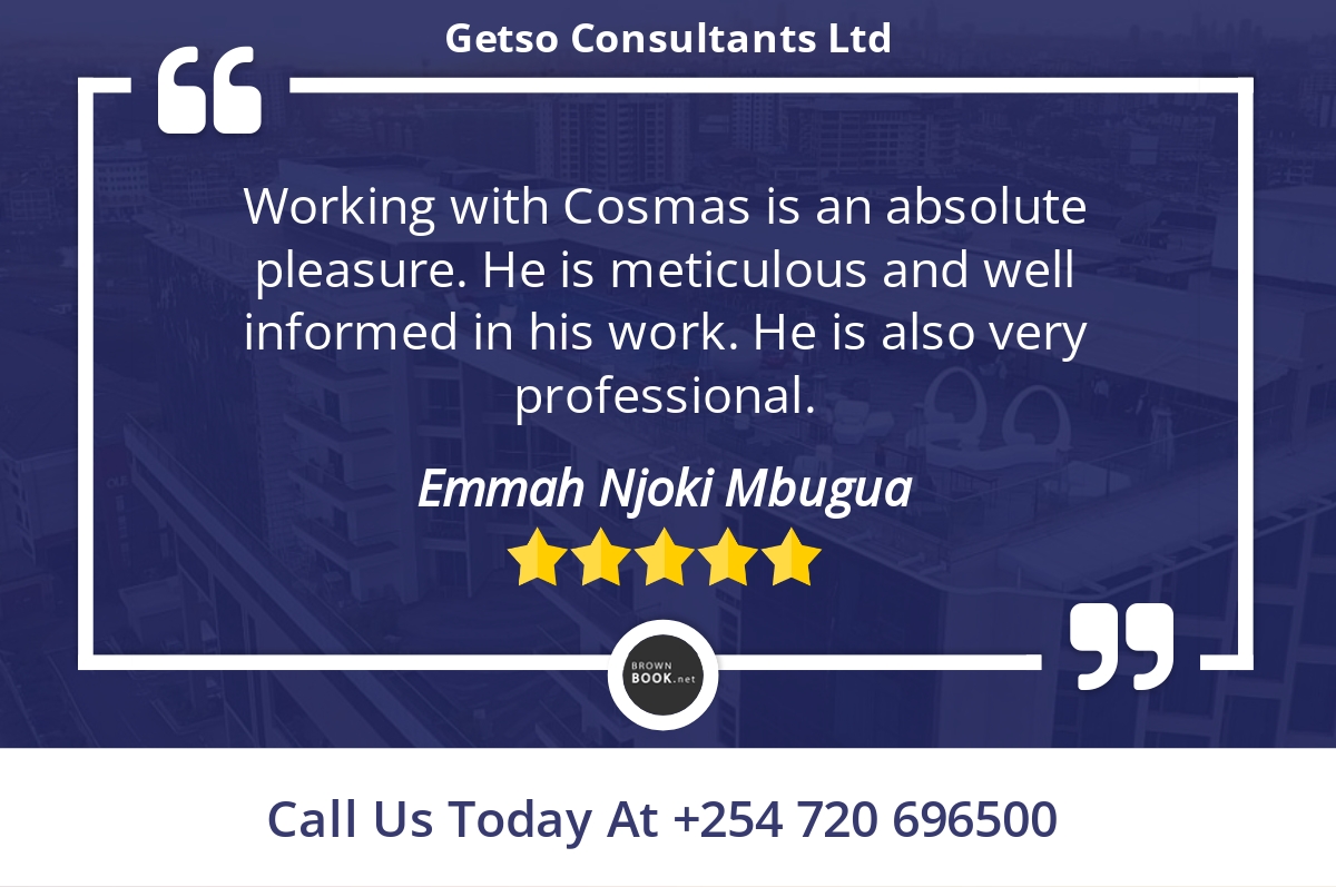 5 Star: Emmah N. "Working with Cosmas is an absolute pleasure. He is meticulous and well informed in..."