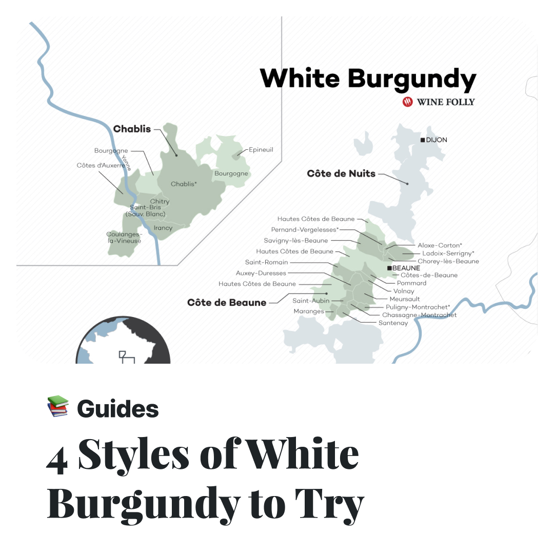 Chardonnay is a chameleon grape, with tons of different styles from around the world. Can you name one of the four types of White Burgundy? Find out more → winefolly.com/deep-dive/whit… #wine #chardonnayday
