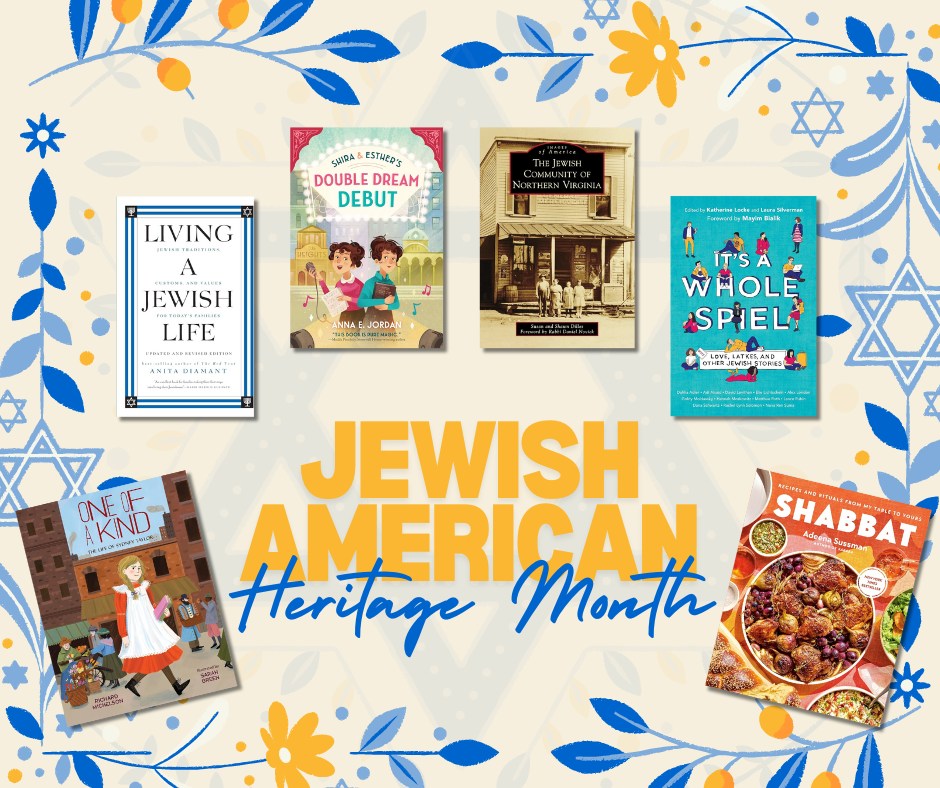 May is Jewish American Heritage Month! Celebrate Jewish culture and learn about the history and heritage of the Jewish American members of our community with a book 📚 Check out this list of reads picked by our @fairfaxlibrary team: bit.ly/FCPL_JewishAme…