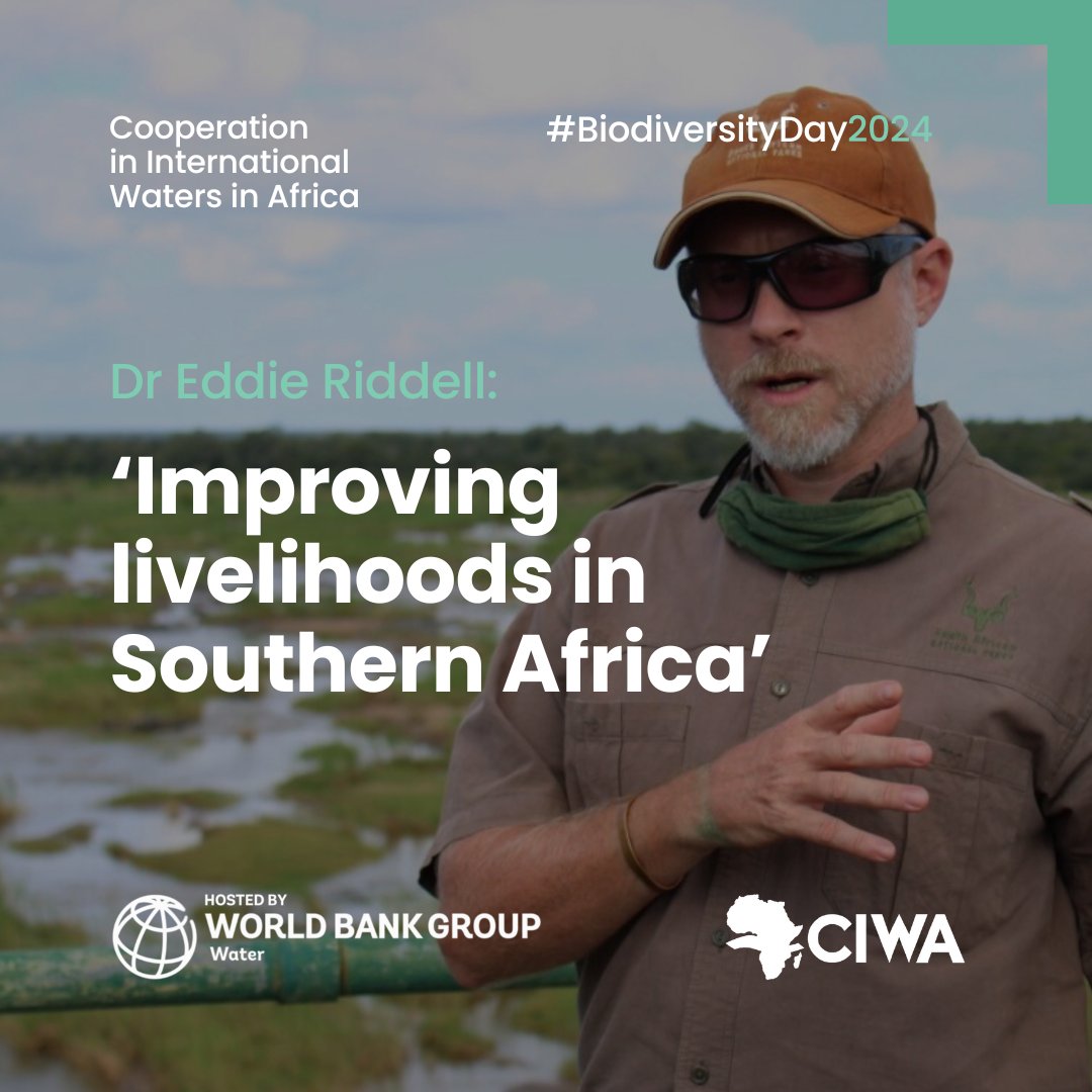 🌍 Dr. Eddie Riddell worked with @CIWAprogram to improve water governance & access while enhancing #biodiversity conservation & community resilience in Southern #Africa. Explore the full story 👉🏿 wrld.bg/r34I50RMILV Be #PartofthePlan #ForNature #BiodiversityDay