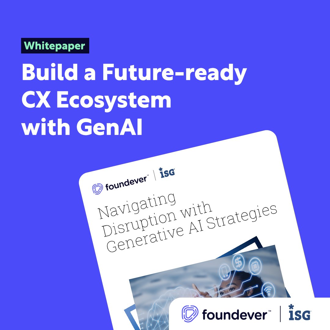 The potential benefits of #GenAI for #CX are large, but all of them are dependent on how well the technology is integrated into an enterprise's overall architecture. 

Read more: foundever.link/xe1

#AI #Omnichannel #Personalization #SelfService #CustomerExperience #BPO