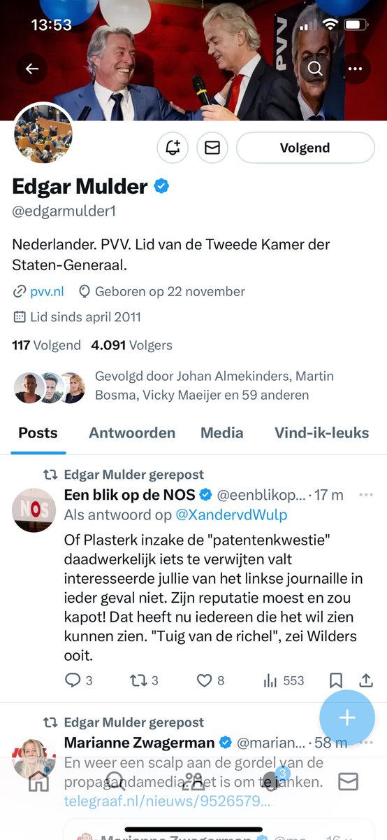 @edgarmulder1 Wat zit je nou voor een onzin te retweeten? Tuig van de richel? Wat hebben wij anders over Plasterk gezegd dan dat er een onderzoek naar hem loopt en dat dit onderzoek de formatiefase in de weg zit?