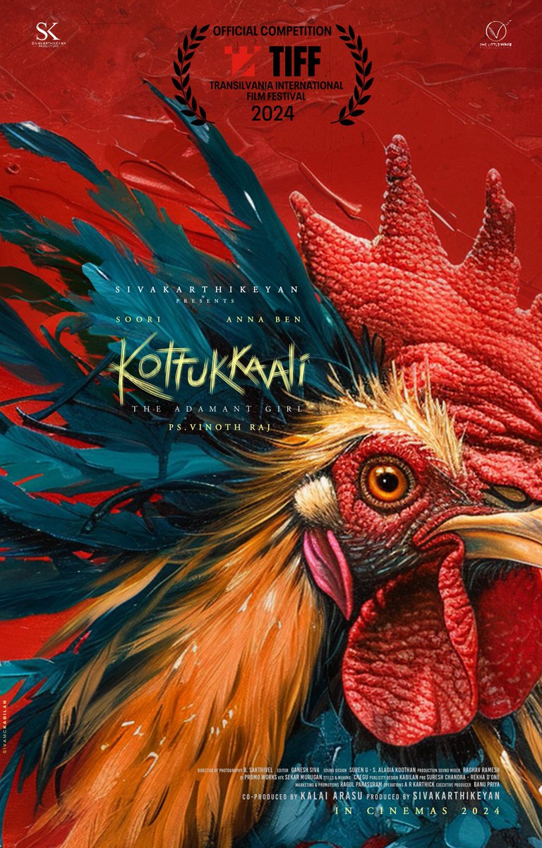 #Kottukkaali Official Entry into TIFF Film Competition🐔🔥 Stars : Soori - Anna Ben Direction : PS Vinothraj (Pebbles) Production : SK Production Theatrical Release Soon!!