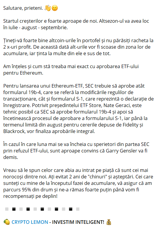 LemonCryptoRo's tweet photo. Crypto Lemon pe Telegram: 
https://t.co/1rDI9RiVf1 https://t.co/7aymfDcIBH