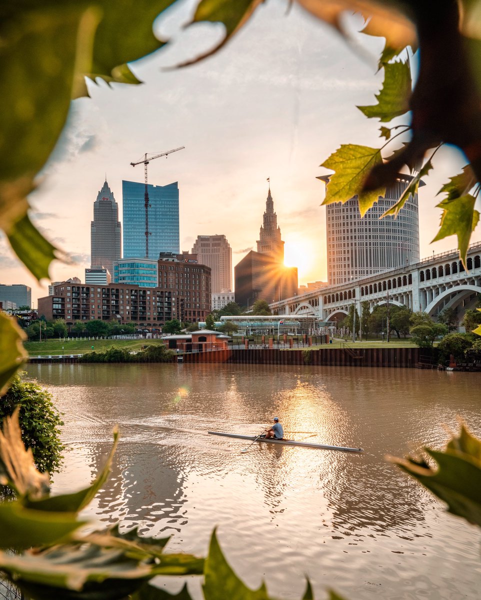 A Cuyahoga River Sunrise in Cleveland, OH