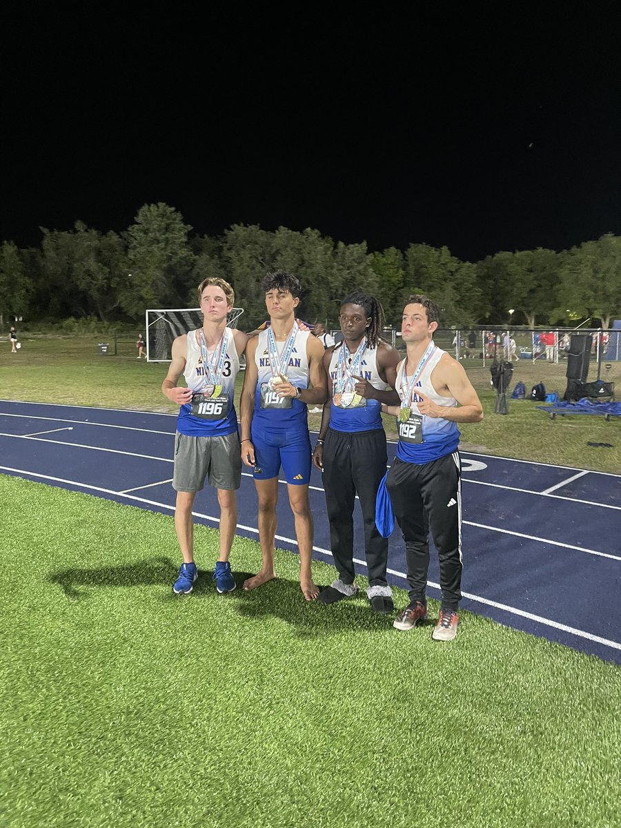 Took home a Gold and a Silver at the FHSAA State Championship… we also broke the Florida State record for 2A 4 x 800. 

Onto Nationals.