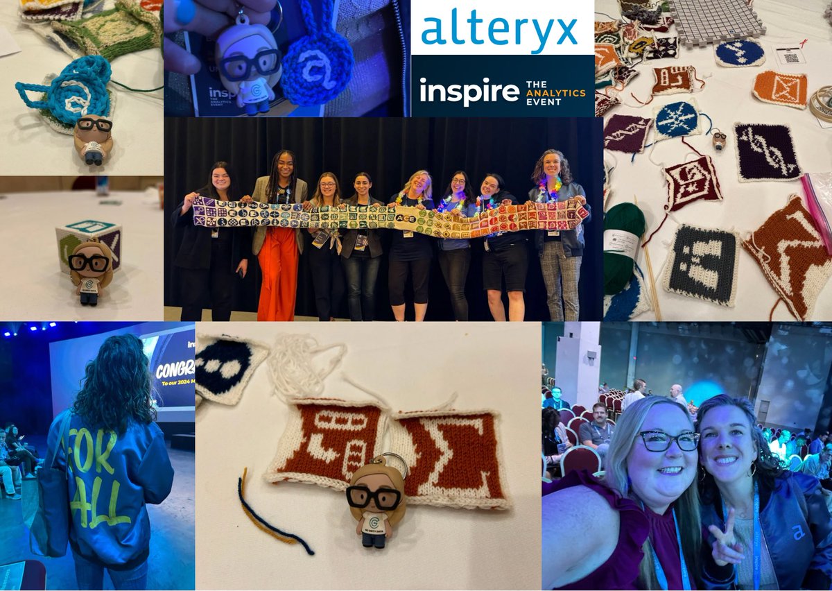 There was something else going on at @alteryx Inspire, Keyring Susan had to investigate. Big Susan caught up with Jamie who told her about #Crafteryx & the room where lots of crafting action was taking place. The result is in the picture below. #alteryxinspire #alteryxinfluencer