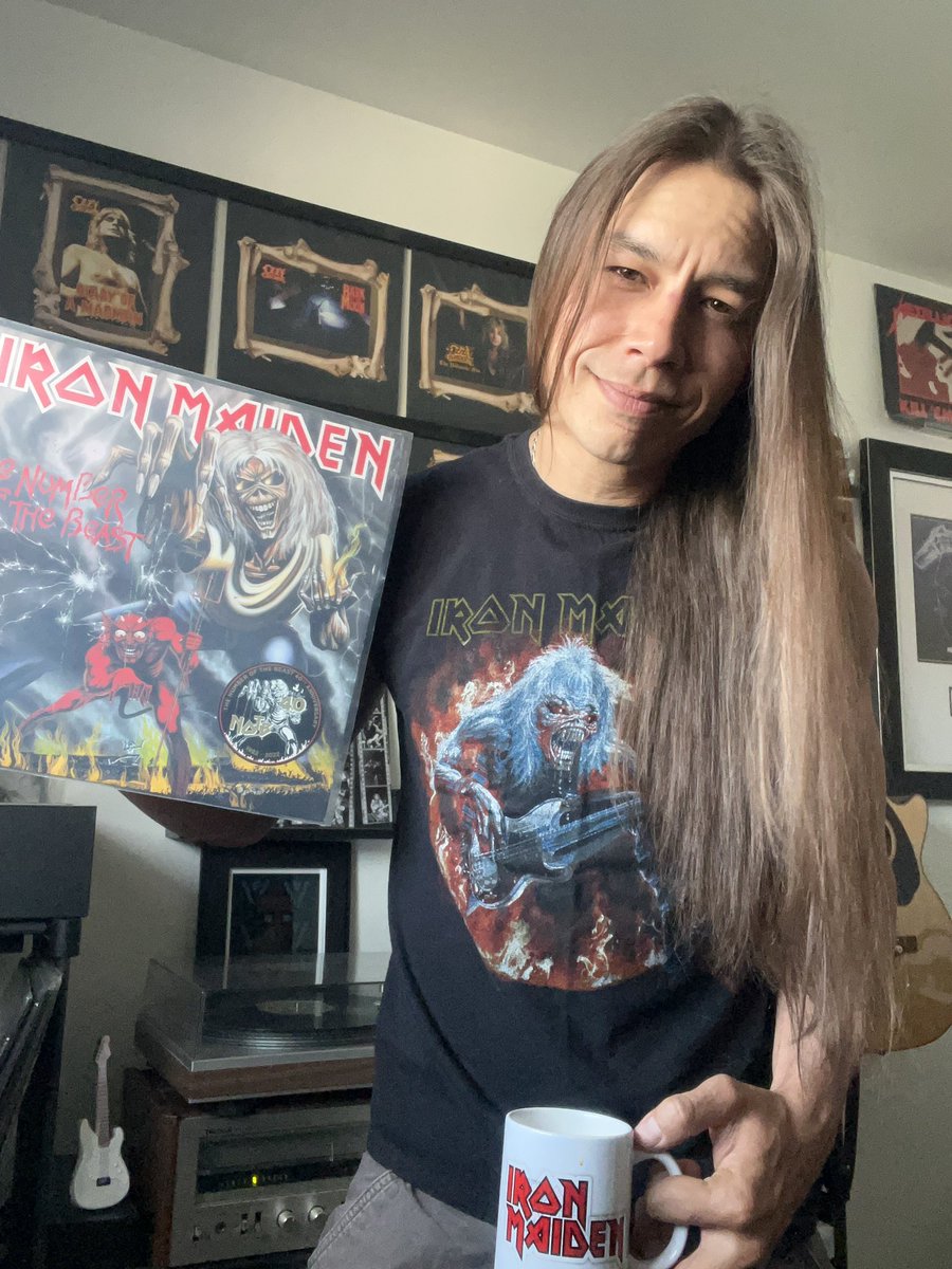 Good morning! ☕️☕️☕️ Happy Monday! 🌞 Going to be another beautiful day out. Still things on the “to do” list today, but of course we’re starting with coffee and spins. I hope you all have a fan-fuckin-tastic one! 🤘💙 Iron Maiden - The Number of the Beast 🎶 #Coffee #Vinyl