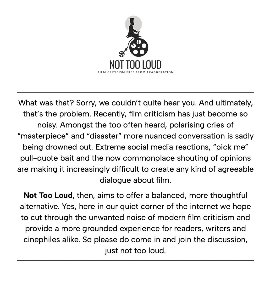 Not Too Loud tweet media